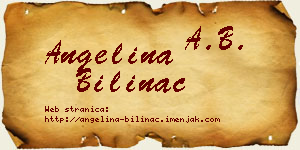 Angelina Bilinac vizit kartica